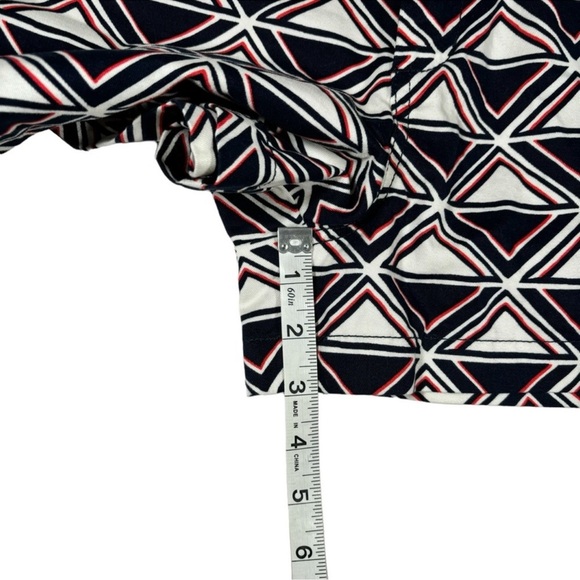 Merona Shorts Geometric Triangles Patriotic Nautical Americana Women's Size 14 - Picture 12 of 13
